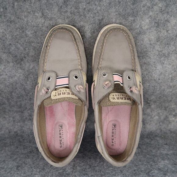 Sperry Shoes Womens 6.5 Slip On Loafer Rainbowfish Moc Toe Leather Classic Grey - Picture 6 of 13